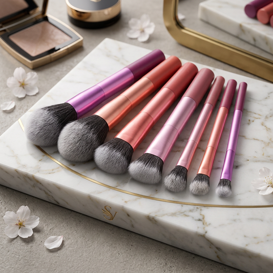 Set de Pinceaux Maquillage Professionnels — 8 Pièces Doux & Précis