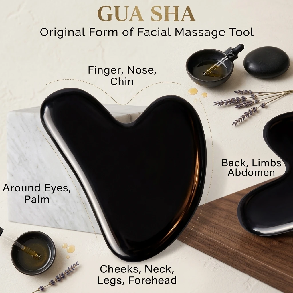 Kit Massage Visage Ice Roller & Gua Sha — Soin Lifting & Éclat Naturel