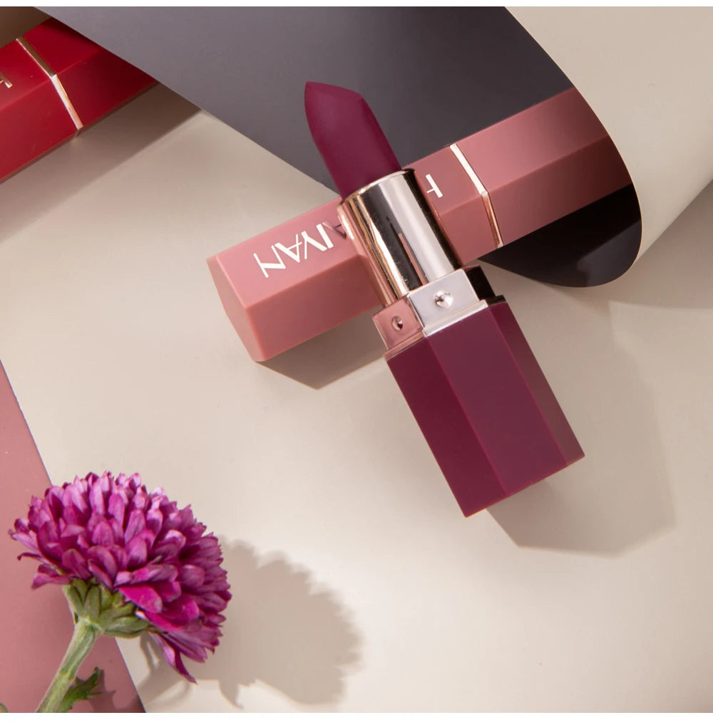 Rouge à Lèvres Mat Longue Tenue — 6 Teintes Tendance Handaiyan
