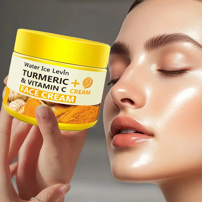 Crème Éclat Curcuma & Vitamine C — Soin Anti-Âge Hydratant 50g