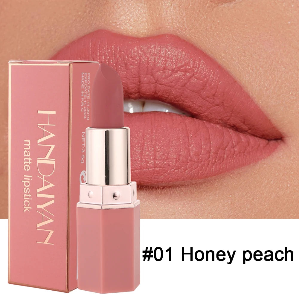 Rouge à Lèvres Mat Longue Tenue — 6 Teintes Tendance Handaiyan