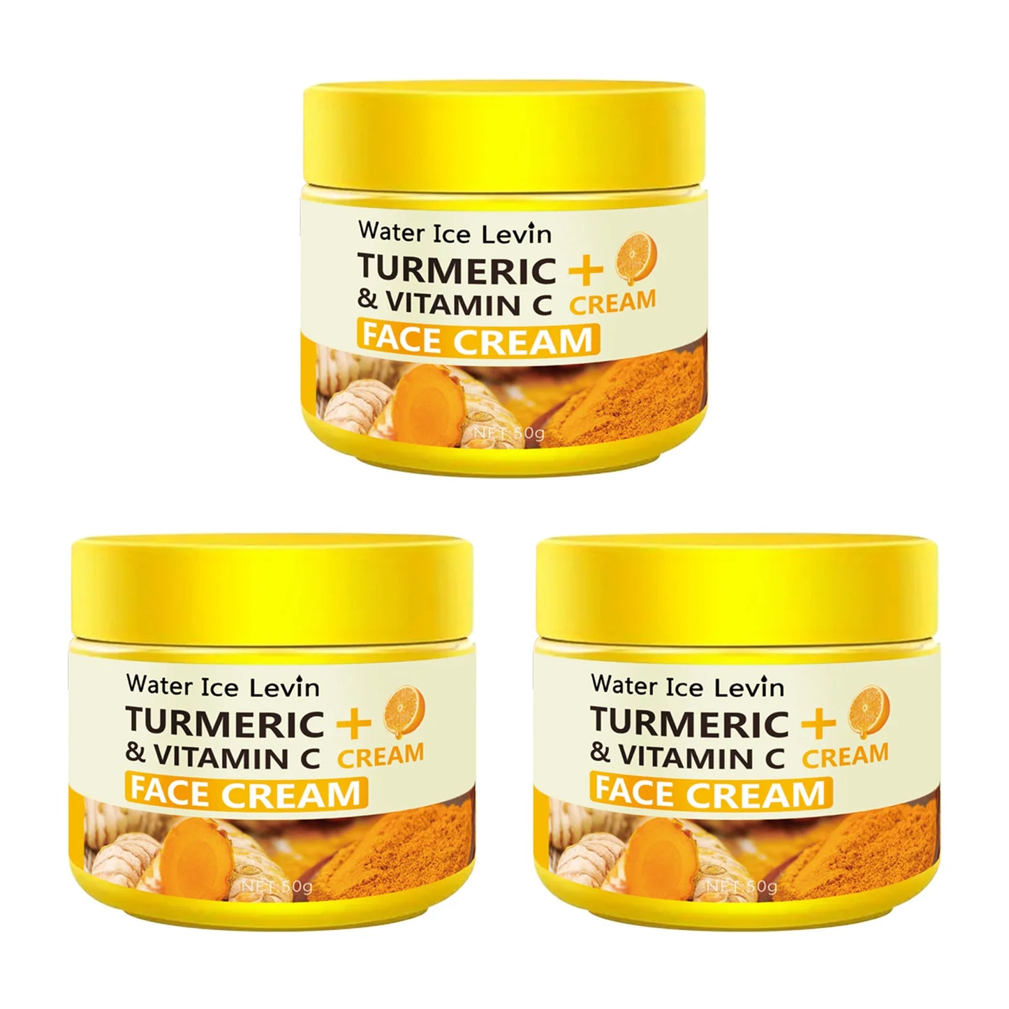 Crème Éclat Curcuma & Vitamine C — Soin Anti-Âge Hydratant 50g