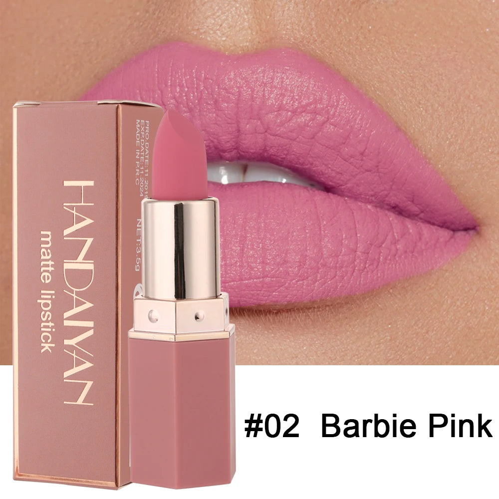 Rouge à Lèvres Mat Longue Tenue — 6 Teintes Tendance Handaiyan