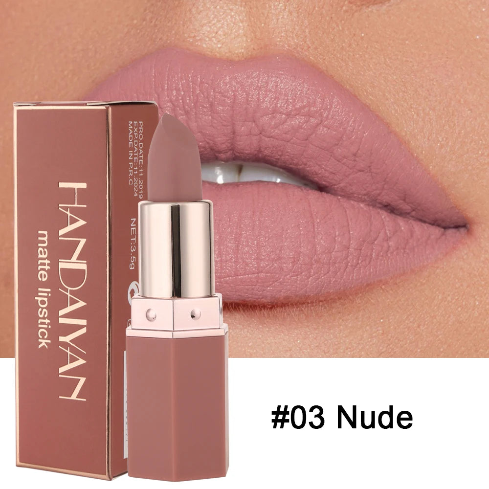 Rouge à Lèvres Mat Longue Tenue — 6 Teintes Tendance Handaiyan
