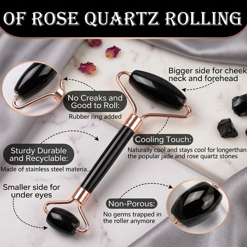 Kit Massage Visage Ice Roller & Gua Sha — Soin Lifting & Éclat Naturel