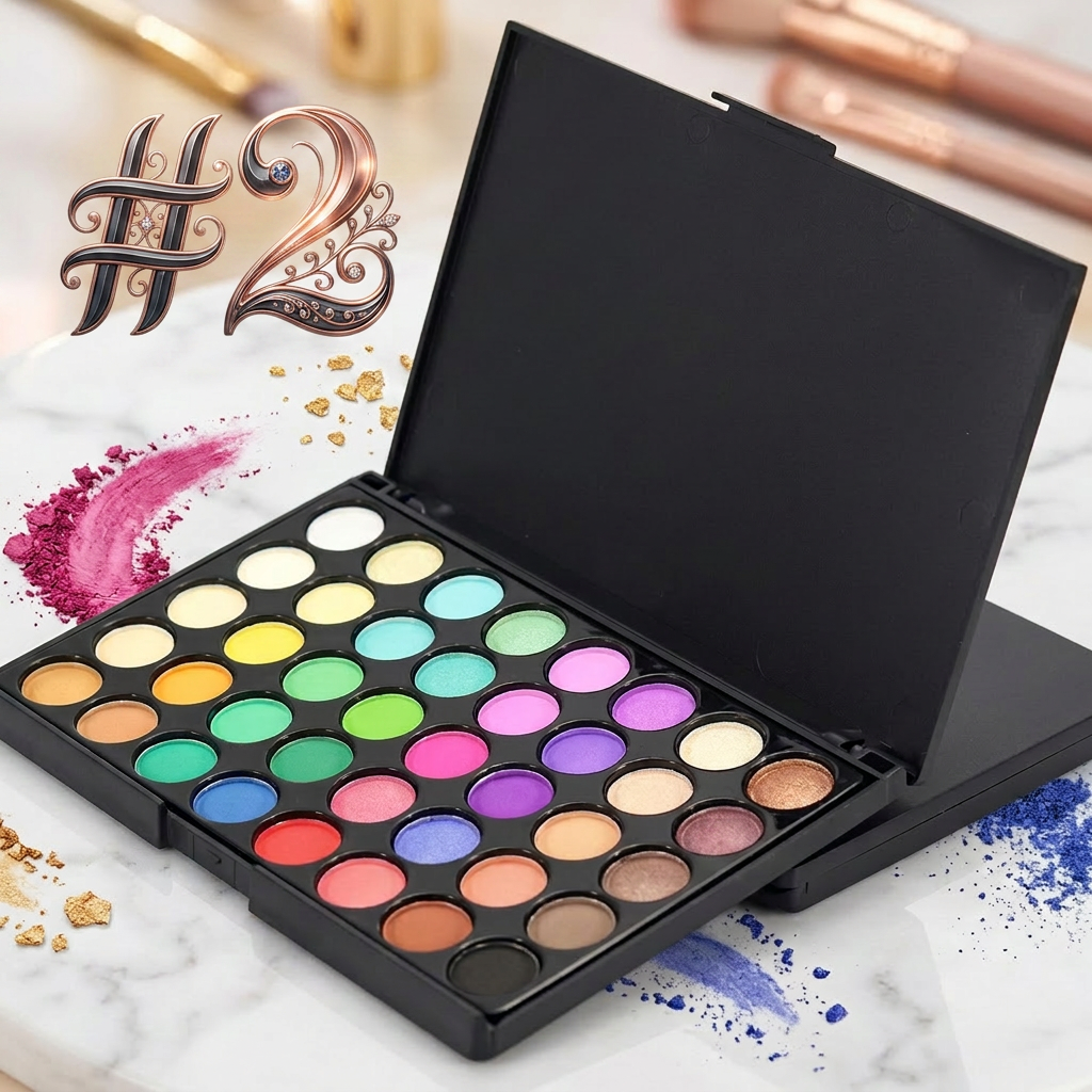 Palette Fards à Paupières Glitter & Mat — 40 Teintes Longue Tenue